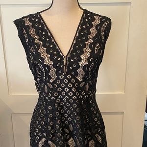 FREE PEOPLE One Million Lovers Black Lace Dress